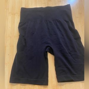 Form fitting booty blasting black workout shorts